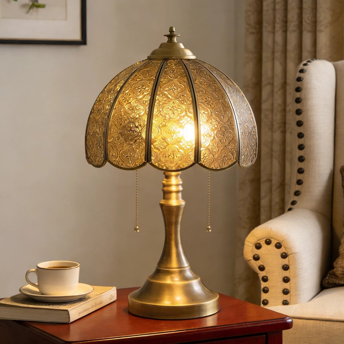 Embossed Cross Table Lamp for Living Room light fixture by AUVIELIGHT
