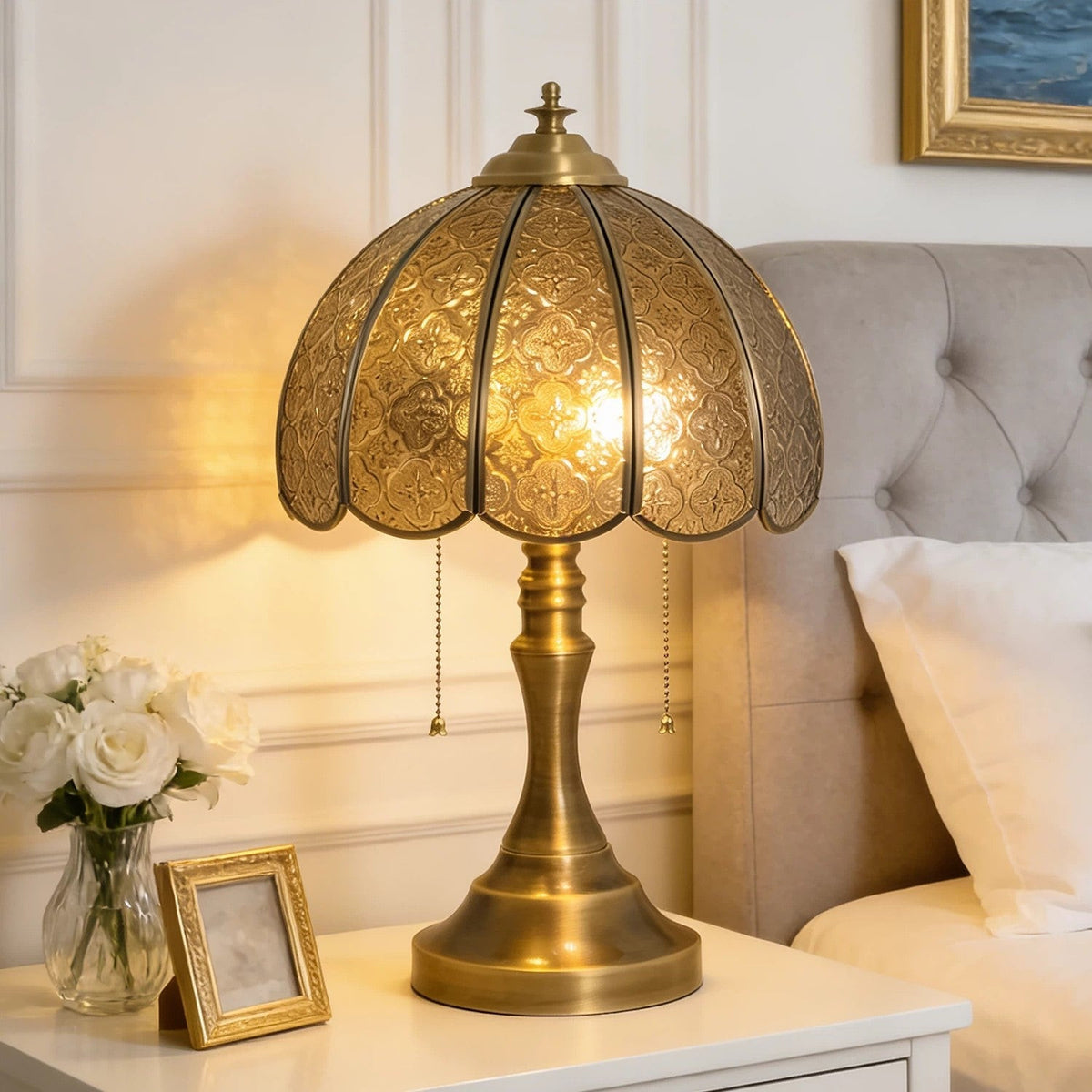 Embossed Cross Table Lamp for Living Room light fixture by AUVIELIGHT