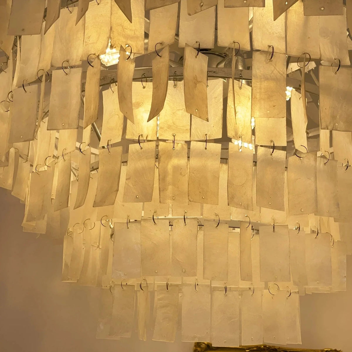 Empire Capiz Shell Chandelier for Dining Room light fixture by AUVIELIGHT
