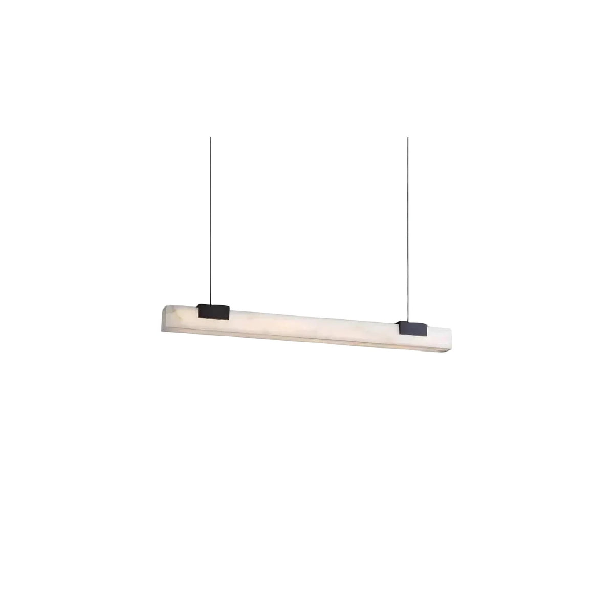 Equinox Dining Room Stone Chandelier light fixture by AUVIELIGHT, L 39.4″ × H 3.1″ / Black & White and 1 other sizes
