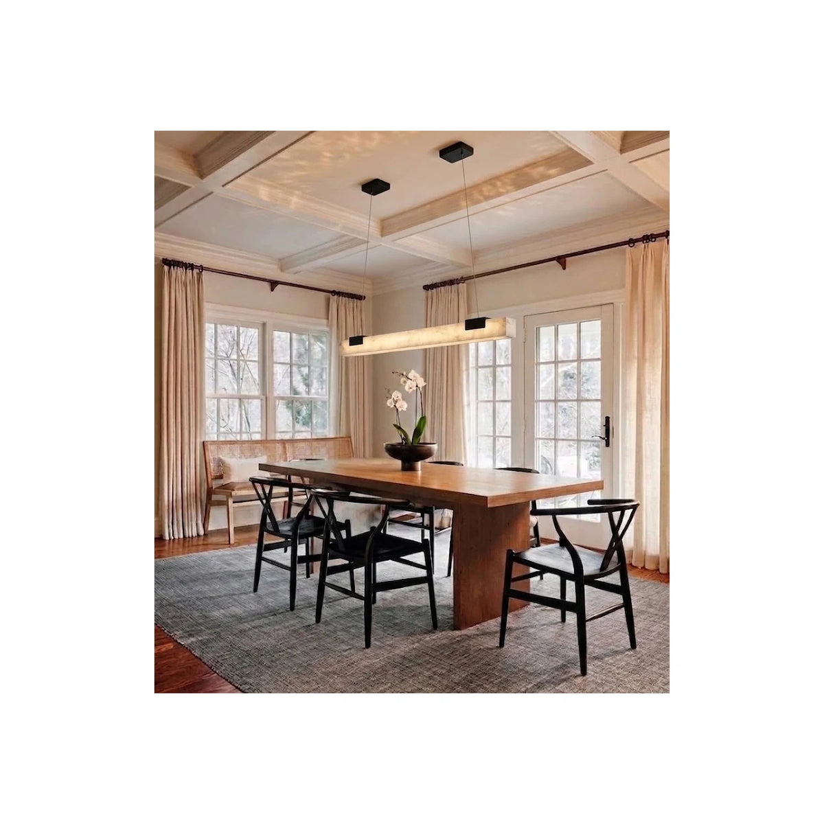 Equinox Dining Room Stone Chandelier light fixture by AUVIELIGHT