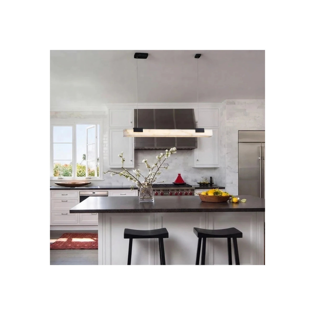Equinox Dining Room Stone Chandelier light fixture by AUVIELIGHT