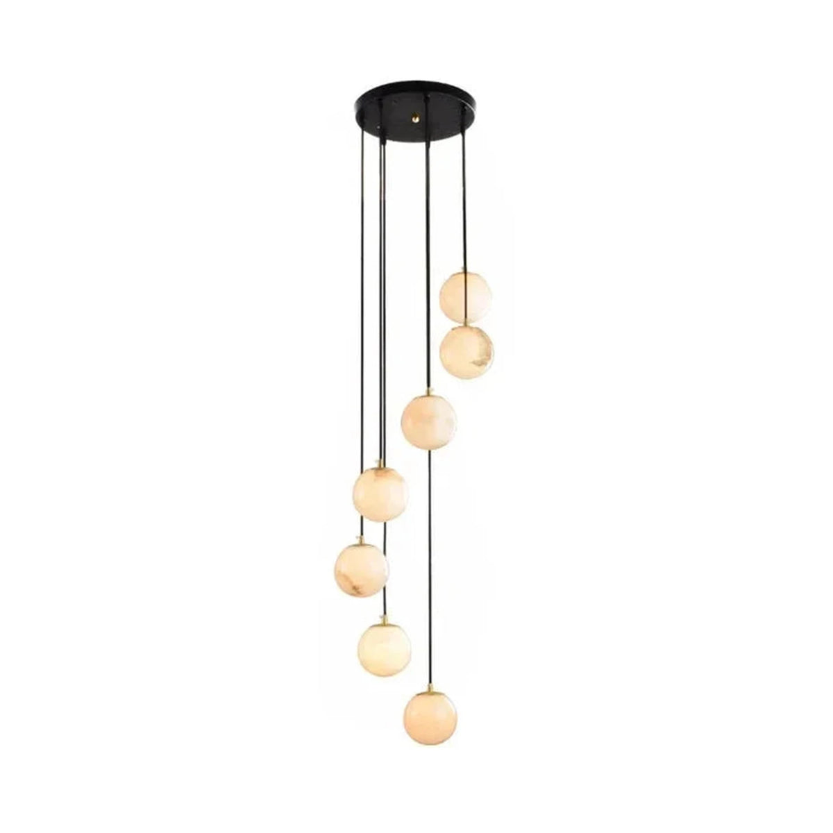 Floating Sphere Pendant Light in stone for Kitchen Island by AUVIELIGHT
