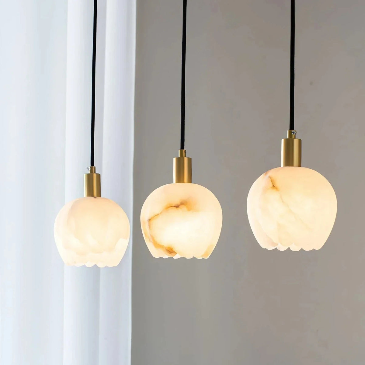 Flora Alabaster Mini Pendant Light by AUVIELIGHT