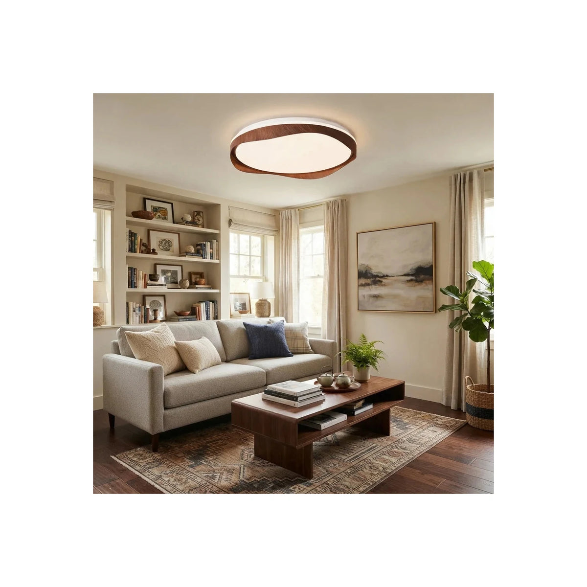 FlowWood Tiered Ribbon Ceiling Chandelier light fixture by AUVIELIGHT