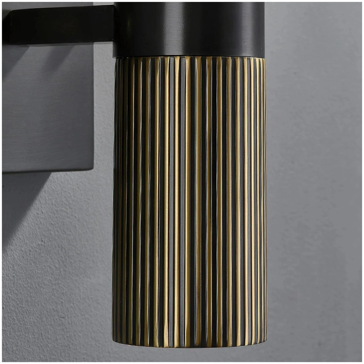 Fluted Brass Alabaster Cylinder Sconce light fixture by AUVIELIGHT