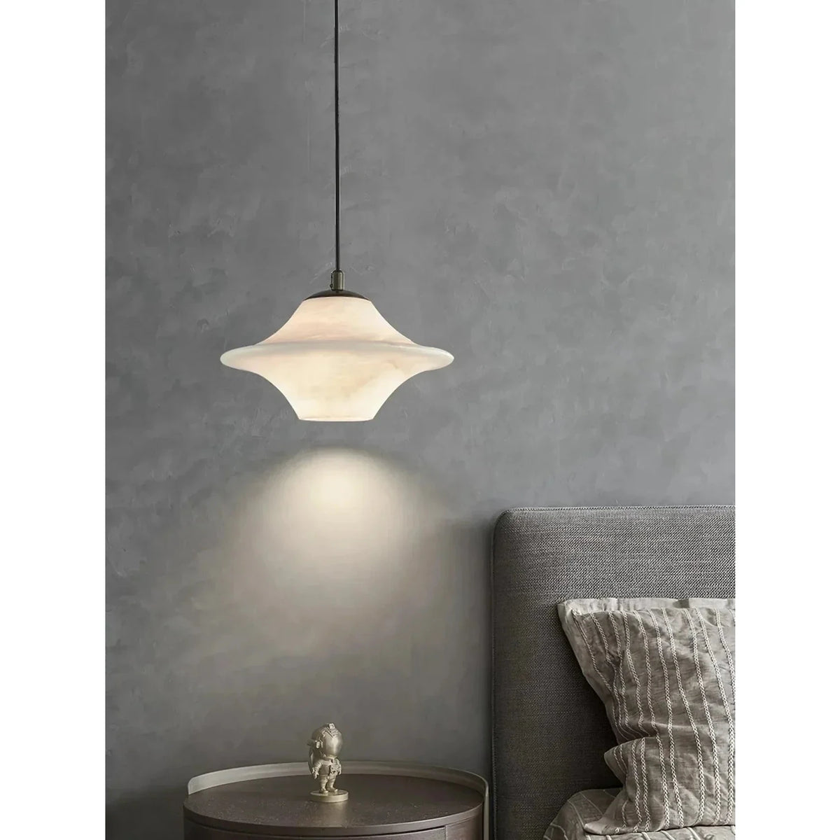Flying Saucer Pendant Light in alabaster for Kitchen Island by AUVIELIGHT