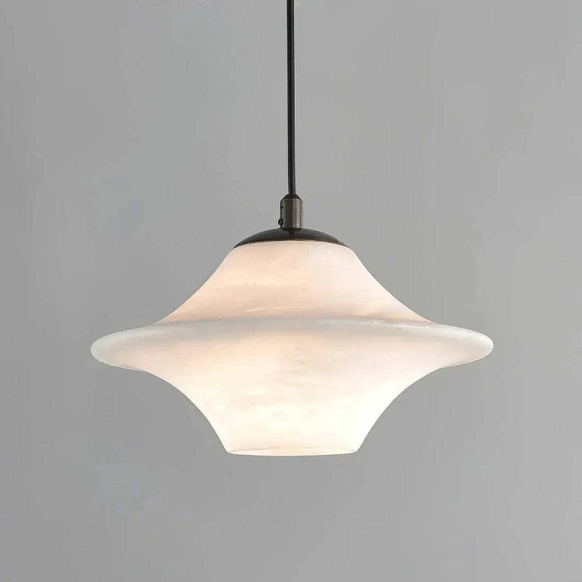 Flying Saucer Pendant Light in alabaster for Kitchen Island by AUVIELIGHT