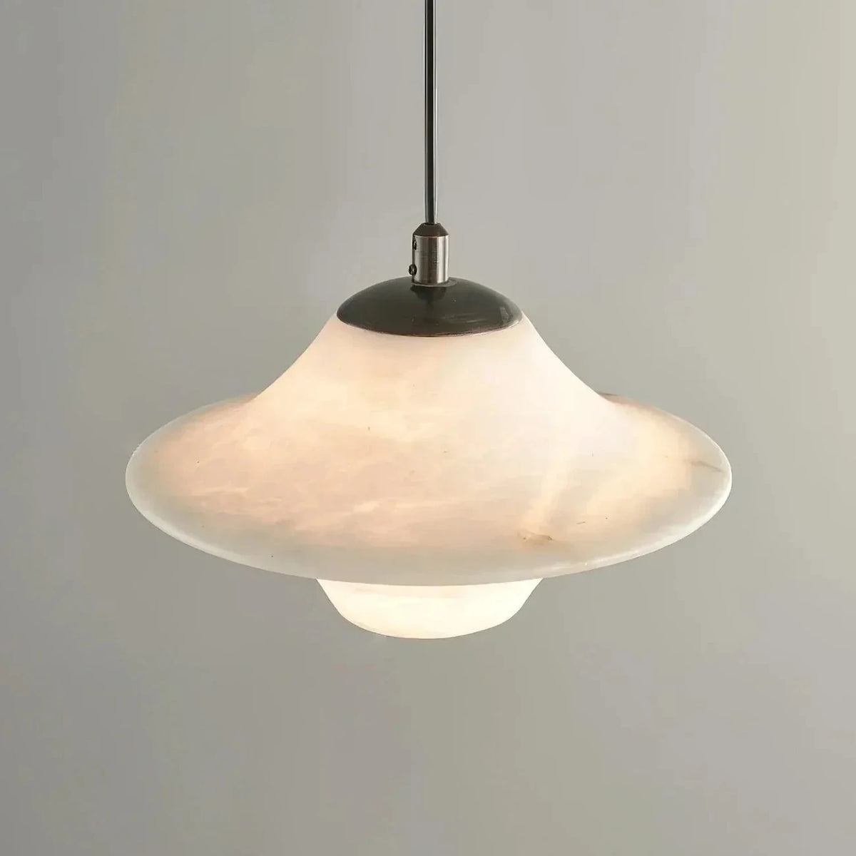 Flying Saucer Pendant Light in alabaster for Kitchen Island by AUVIELIGHT