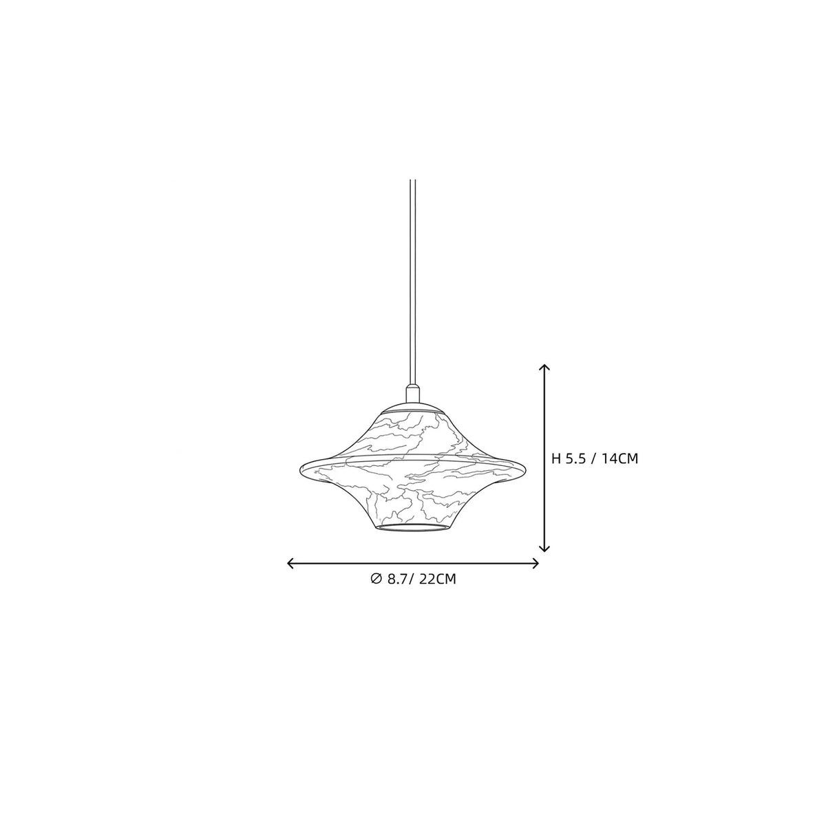 Flying Saucer Pendant Light in alabaster for Kitchen Island by AUVIELIGHT