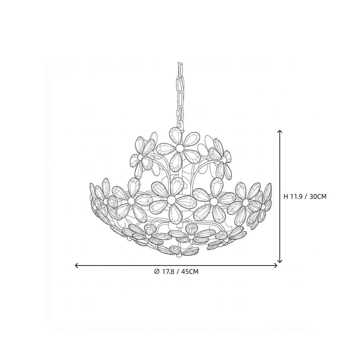 French Flower Basket Chandelier in crystal for Dining Room light fixture by AUVIELIGHT