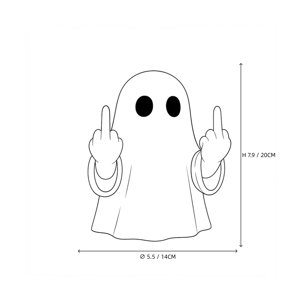 Funny Ghost Middle Finger Wall Sconce LED Night Light by AUVIELIGHT