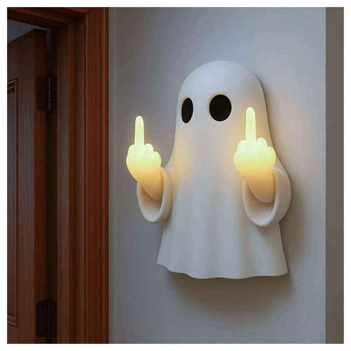 Funny Ghost Middle Finger Wall Sconce LED Night Light by AUVIELIGHT