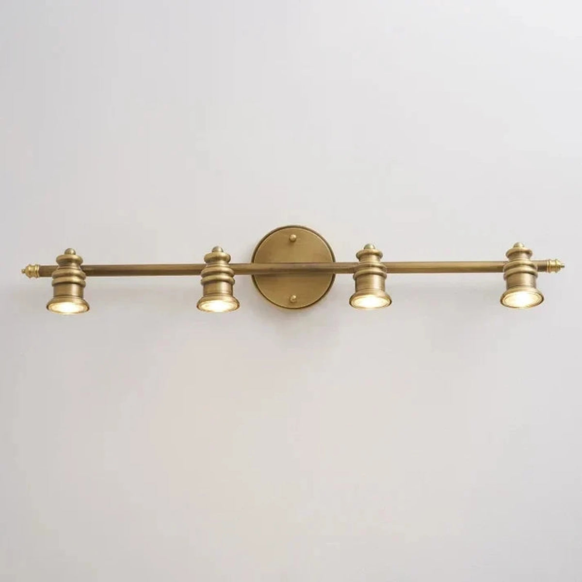 Gallery Artwork Picture Light for Living Room by AUVIELIGHT, 4 heads L 73cm x H 12cm / L 28.7″ x H 4.7″ / Natural Brass / Warm Light