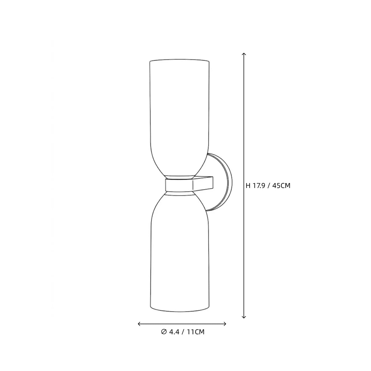 GeminiHourglass Double Stone Wall Light by AUVIELIGHT