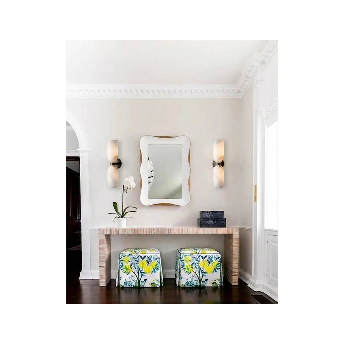 GeminiHourglass Double Stone Wall Light by AUVIELIGHT