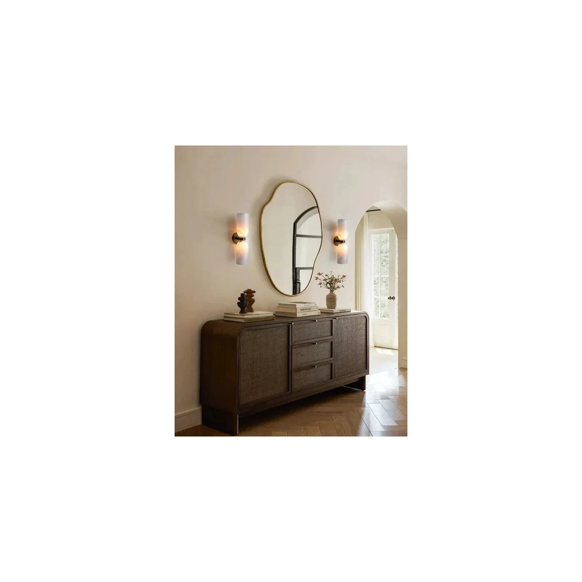 GeminiHourglass Double Stone Wall Light by AUVIELIGHT