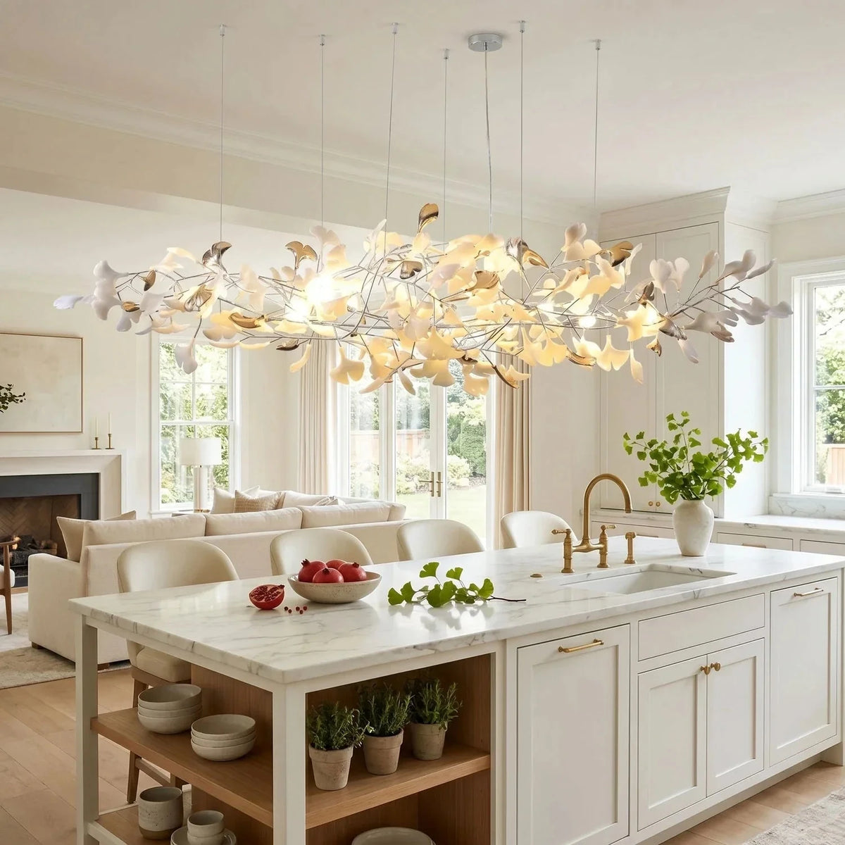 Ginkgo Blossom Chandelier for Dining Room by AUVIELIGHT