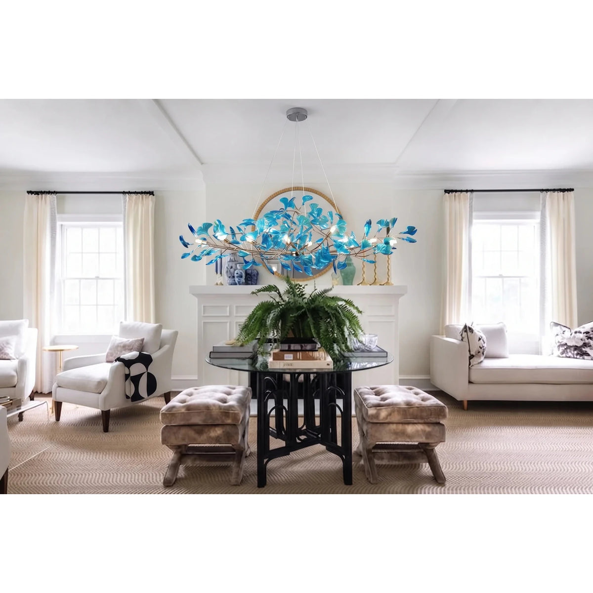 Ginkgo Leaf Chandelier for Dining Room by AUVIELIGHT