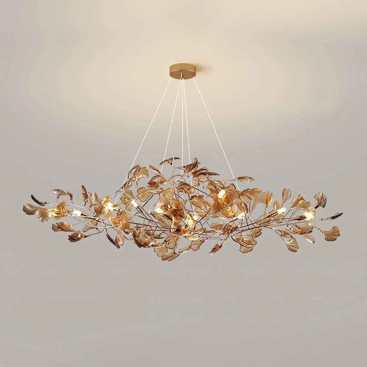 Ginkgo Leaf Chandelier for Dining Room by AUVIELIGHT