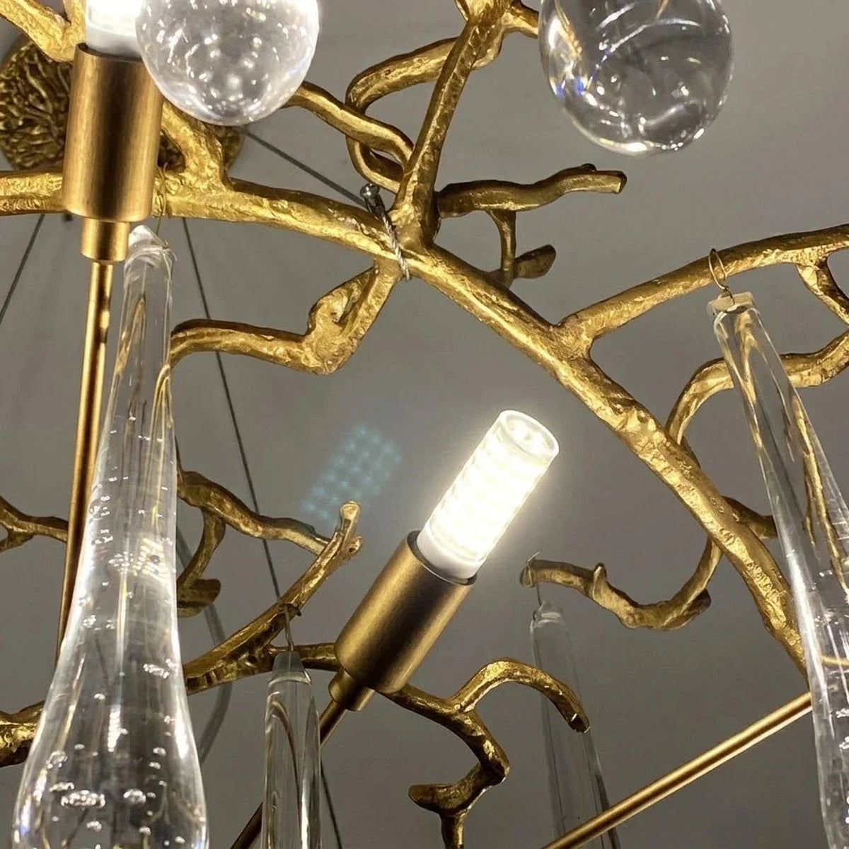Glacier Branch Chandelier in crystal for Dining Room light fixture by AUVIELIGHT