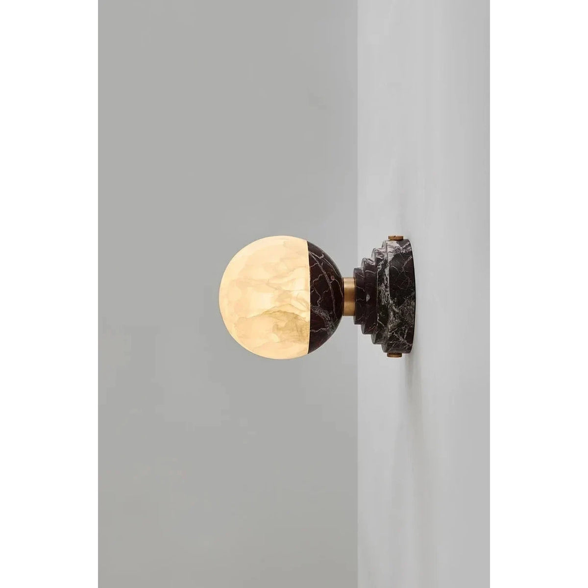 Globe Wall Sconce in alabaster for Hallway light fixture by AUVIELIGHT