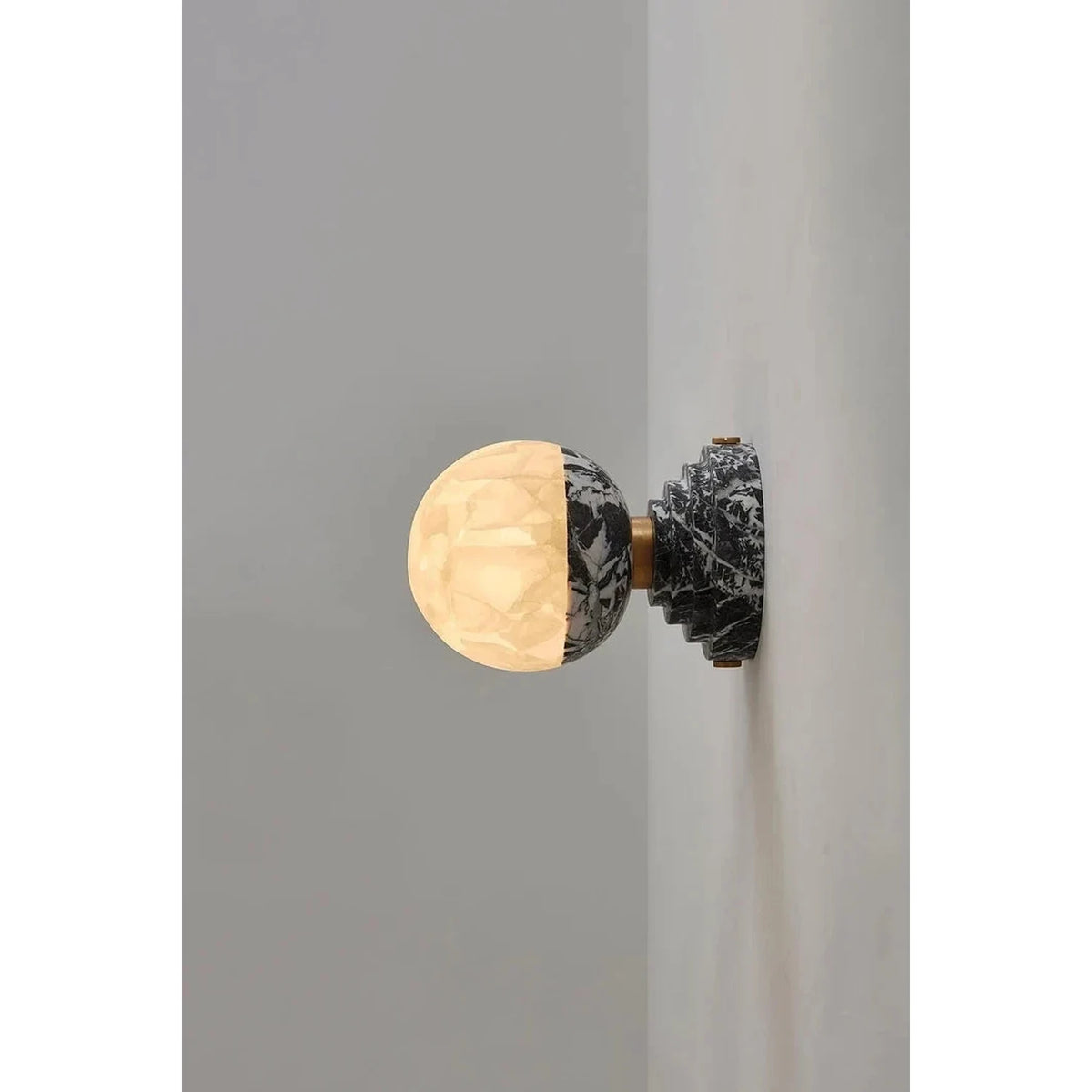 Globe Wall Sconce in alabaster for Hallway light fixture by AUVIELIGHT