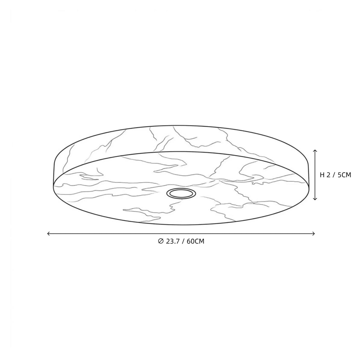 Halo Alabaster Flush Mount Light by AUVIELIGHT