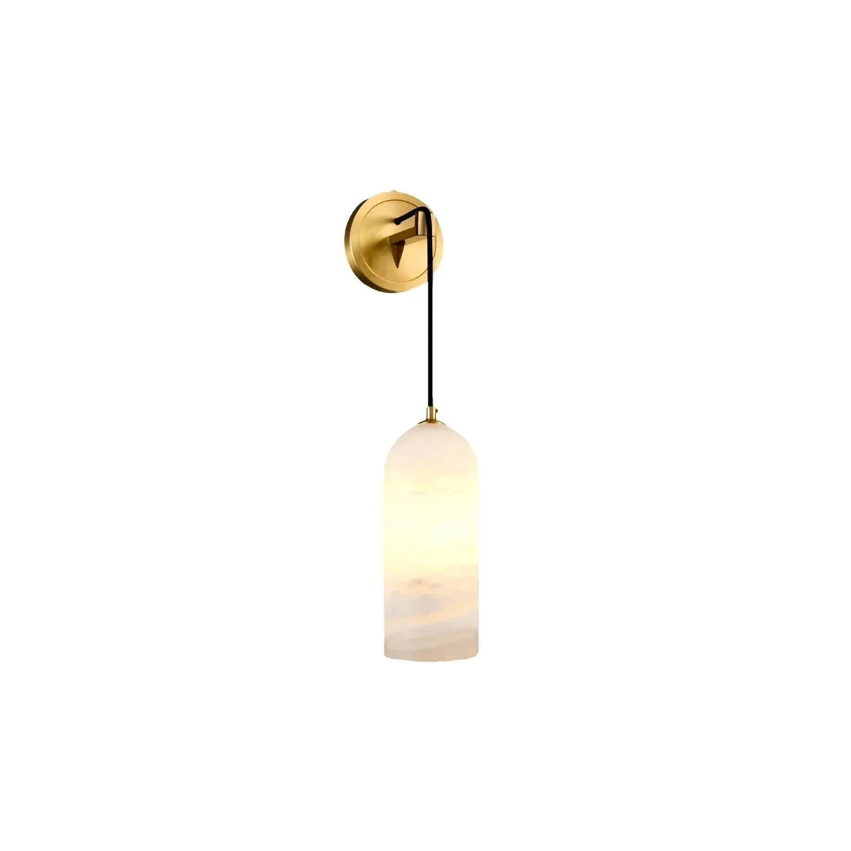 Hook Cylinder Wall Sconce in alabaster for Hallway light fixture by AUVIELIGHT