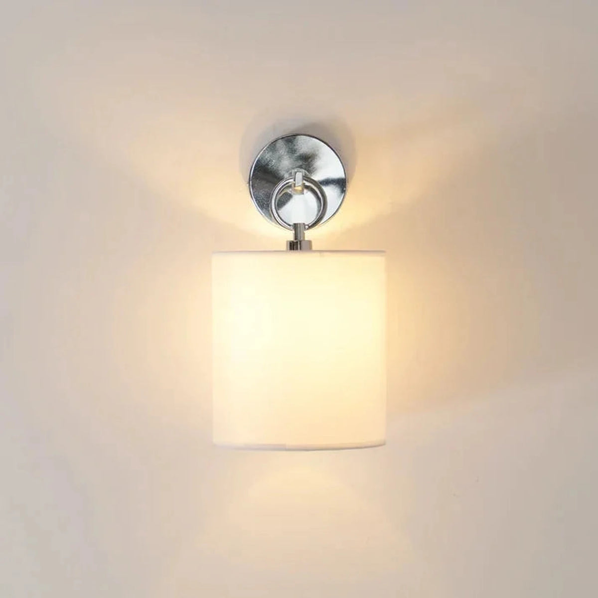Hoop Wall Sconce in linen for Hallway light fixture by AUVIELIGHT