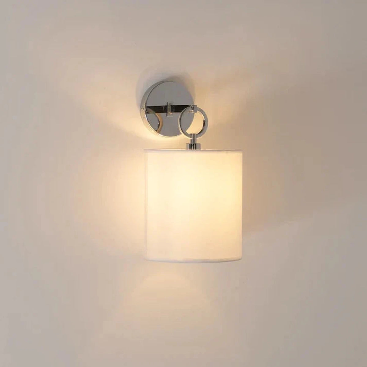 Hoop Wall Sconce in linen for Hallway light fixture by AUVIELIGHT