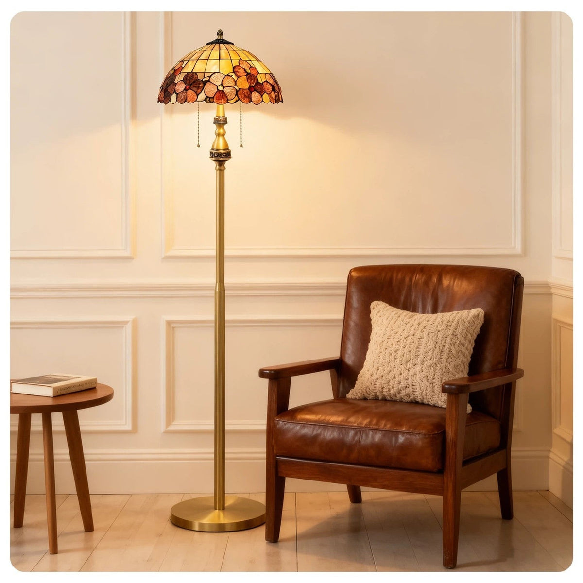 Inlay Shell Floor Lamp for Living Room light fixture by AUVIELIGHT