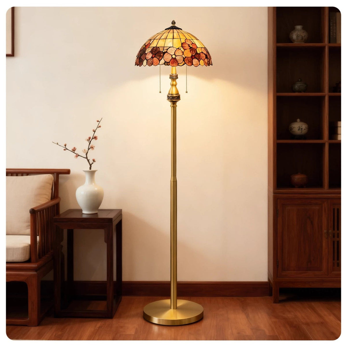 Inlay Shell Floor Lamp for Living Room light fixture by AUVIELIGHT