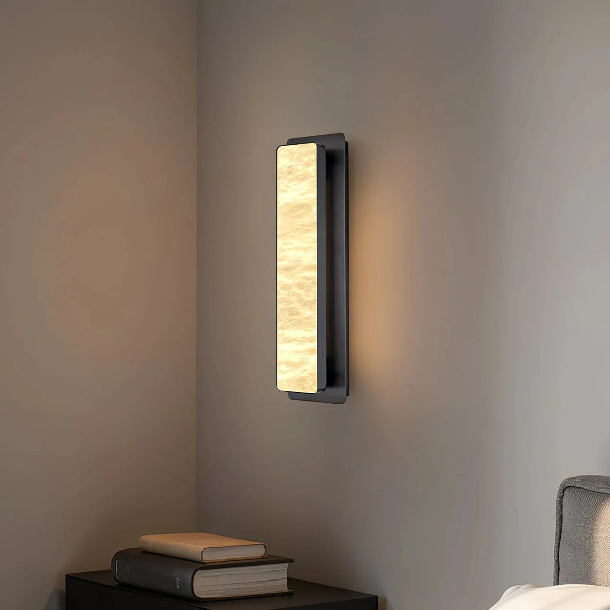 Inset Wall Sconce in alabaster for Hallway light fixture by AUVIELIGHT