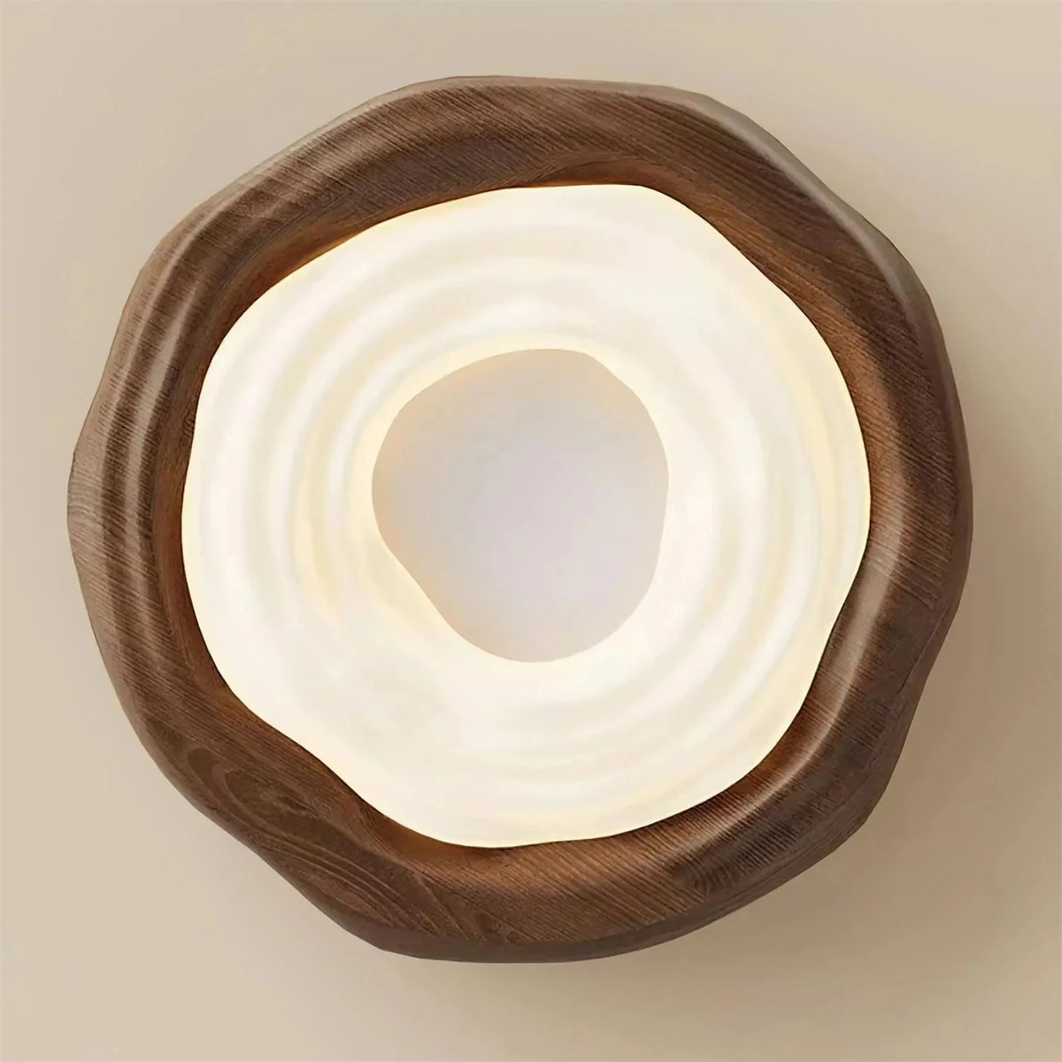 JapandiZen Ripple Ring Wood Ceiling Fixture light fixture by AUVIELIGHT