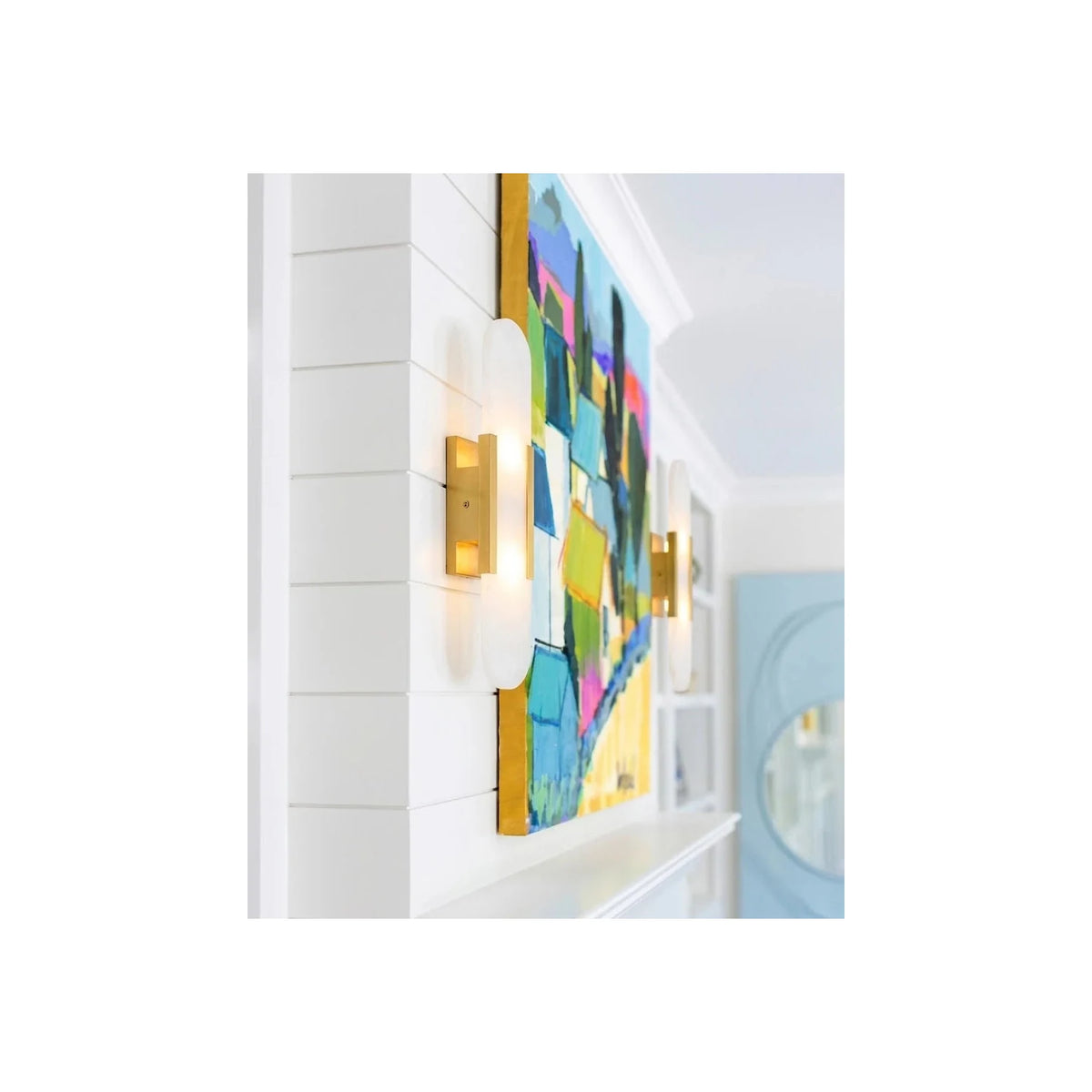 Kanso Capsule Alabaster Wall Sconce light fixture by AUVIELIGHT