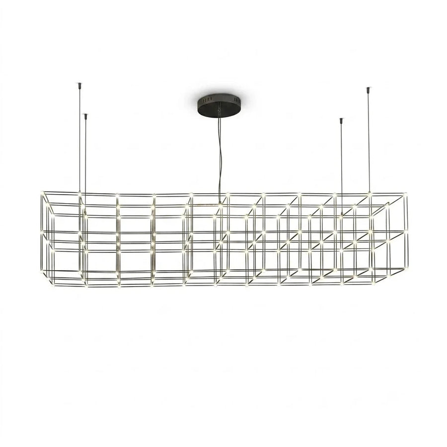 Latticework Linear Chandelier for Dining Room light fixture by AUVIELIGHT