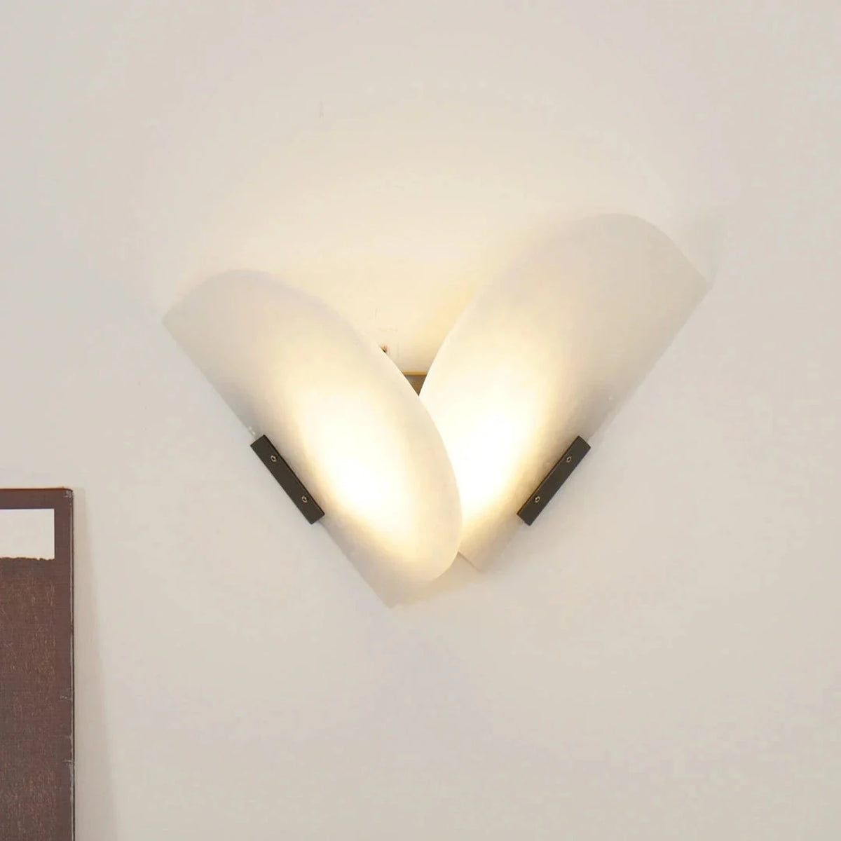 Layered Wall Light in natural stone for Hallway by AUVIELIGHT