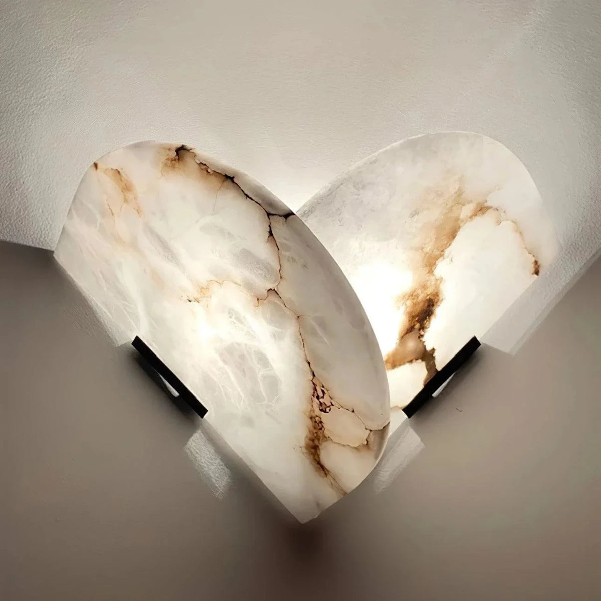 Layered Wall Light in natural stone for Hallway by AUVIELIGHT