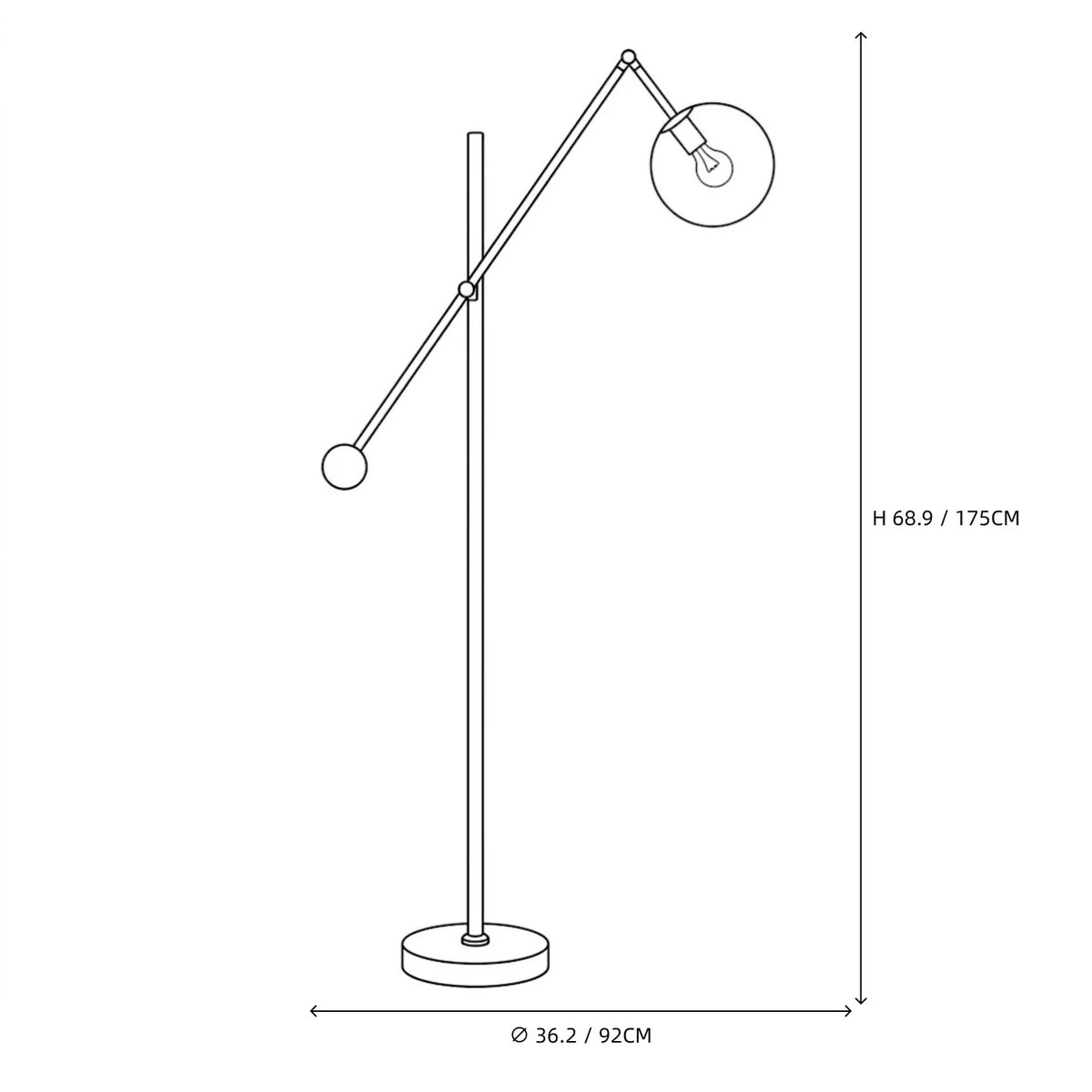 Libra Brass Balance Floor Lamp light fixture by AUVIELIGHT