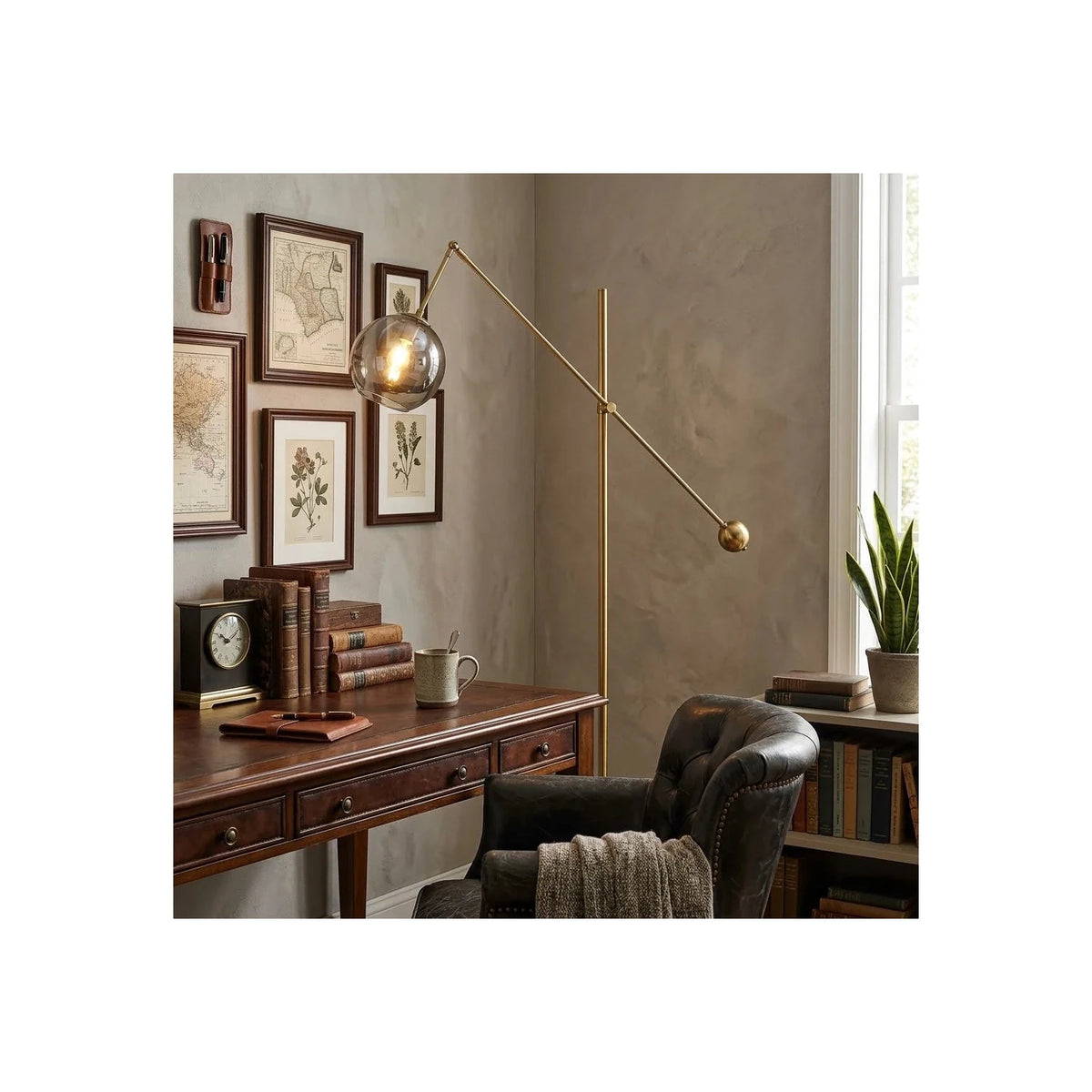 Libra Brass Balance Floor Lamp light fixture by AUVIELIGHT
