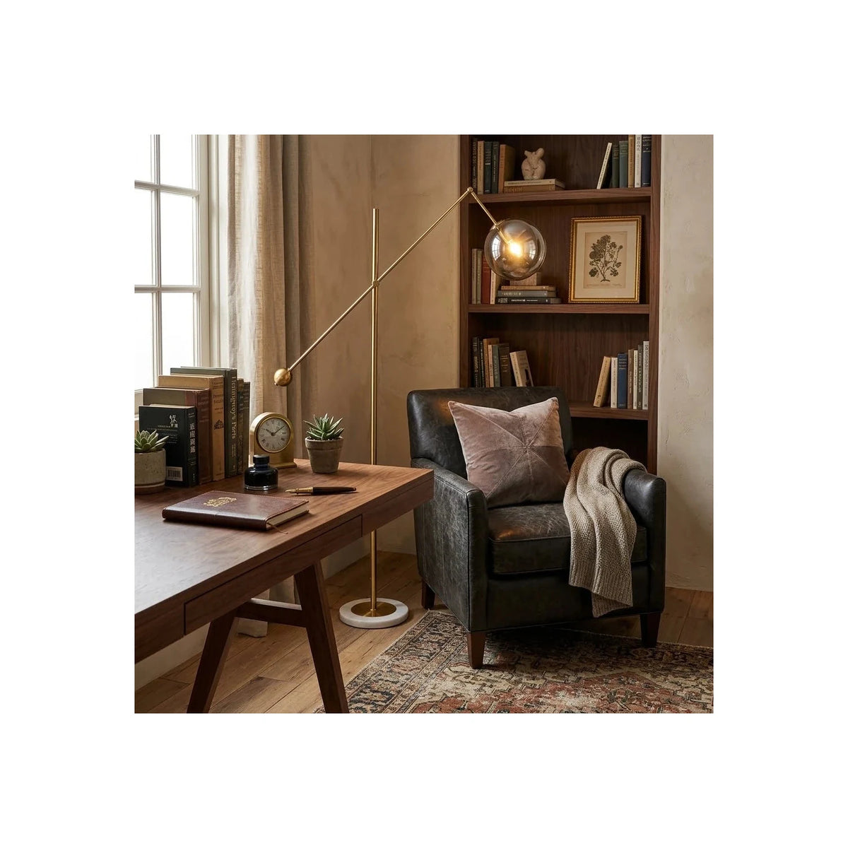 Libra Brass Balance Floor Lamp light fixture by AUVIELIGHT