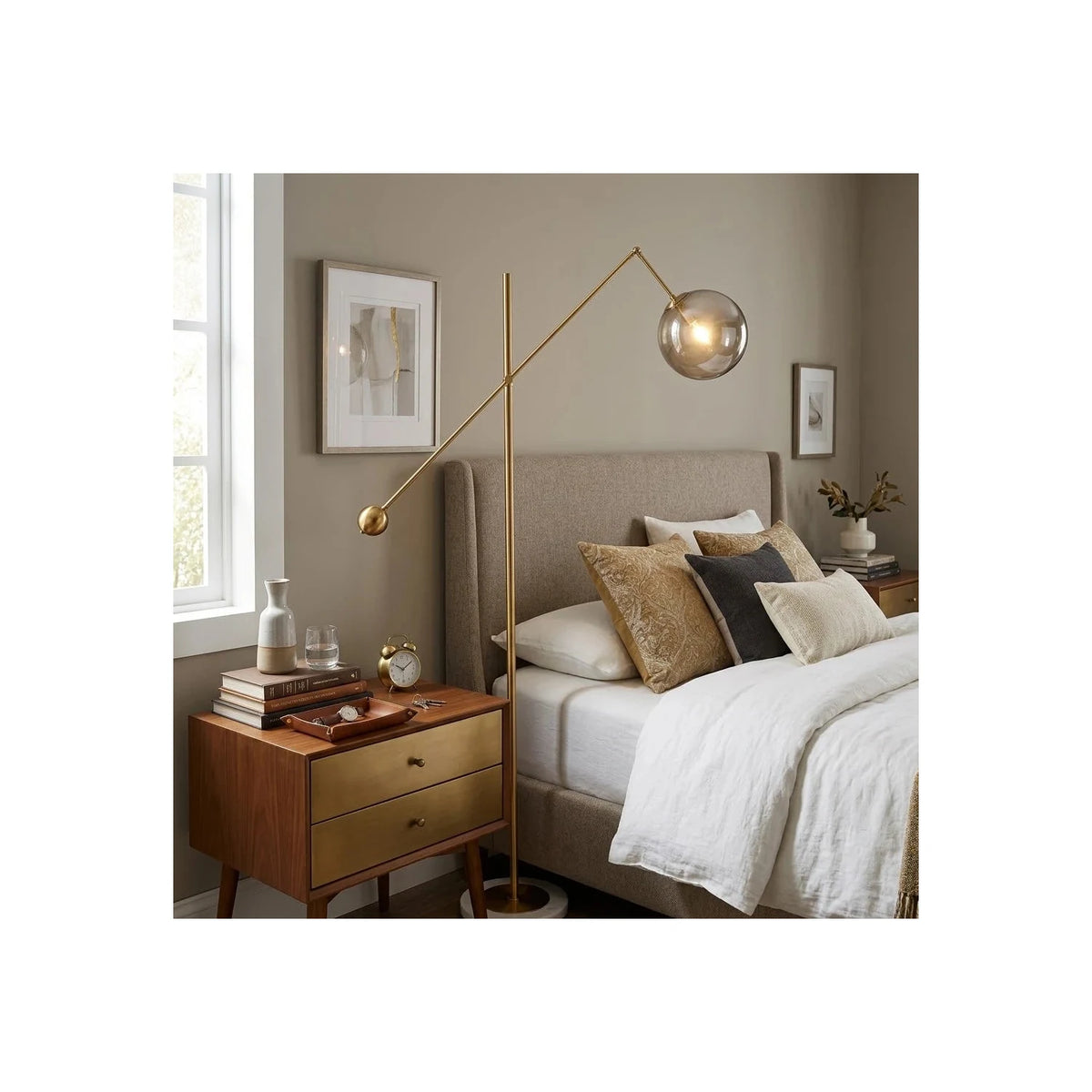 Libra Brass Balance Floor Lamp light fixture by AUVIELIGHT