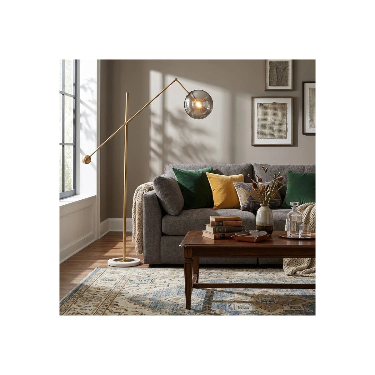 Libra Brass Balance Floor Lamp light fixture by AUVIELIGHT