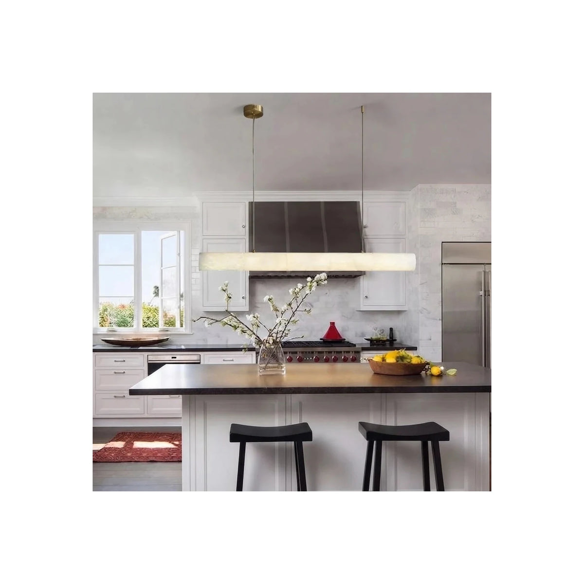 Linear Alabaster Bar Pendant Light by AUVIELIGHT