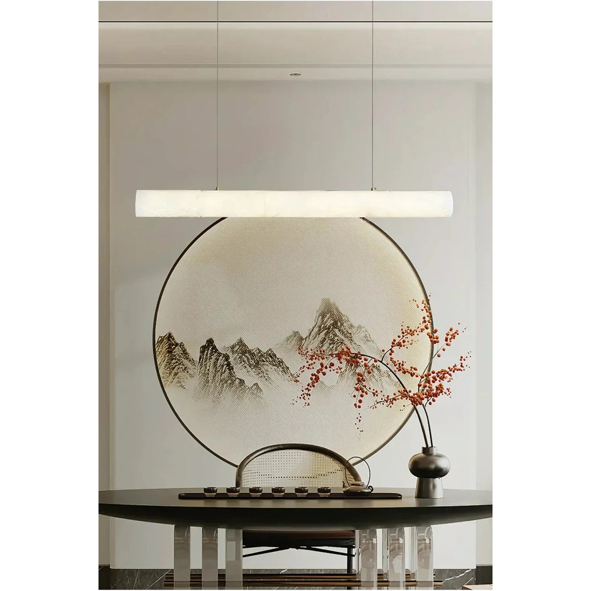 Linear Alabaster Bar Pendant Light by AUVIELIGHT