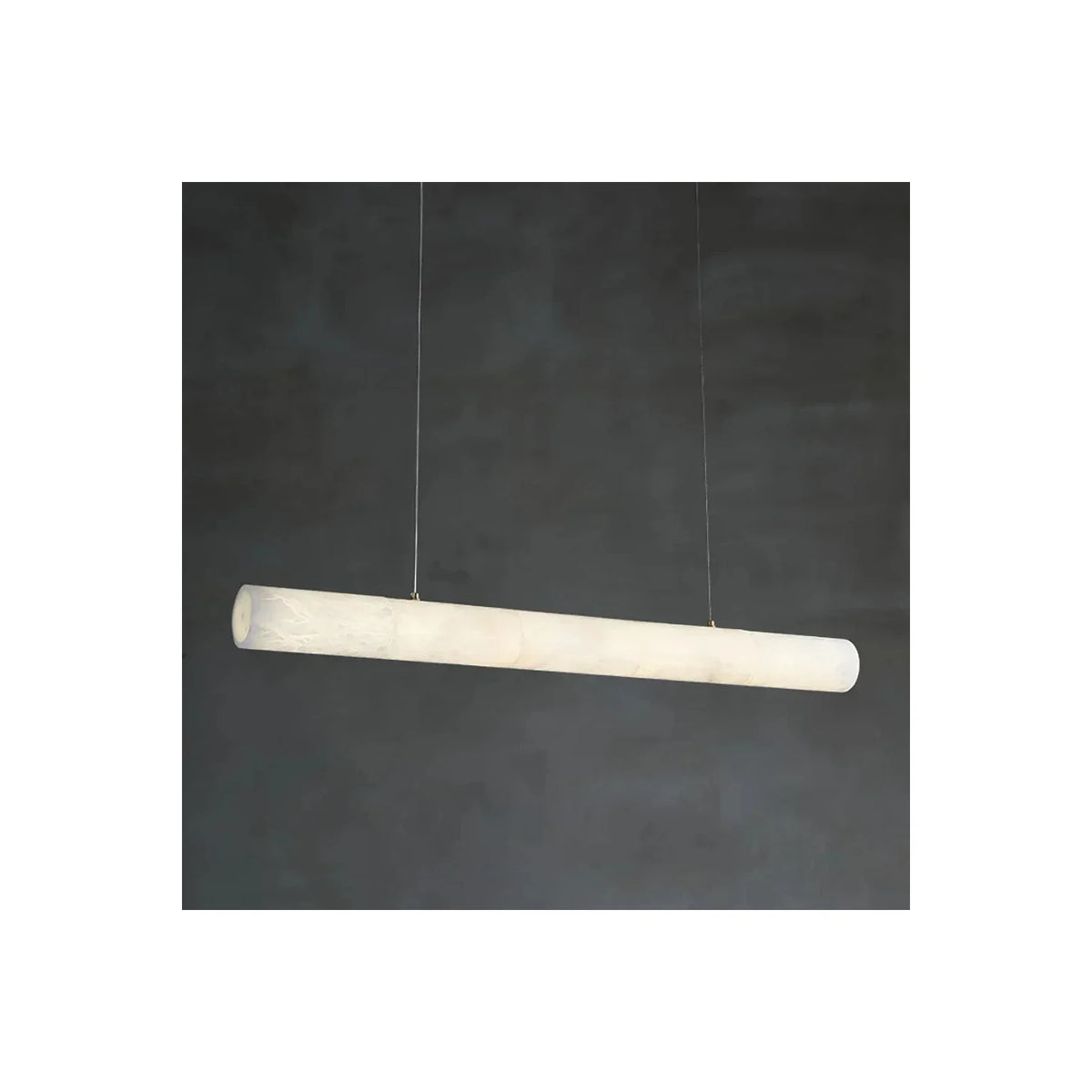 Linear Alabaster Bar Pendant Light by AUVIELIGHT, L 47.2″ × H 3.2″ / White