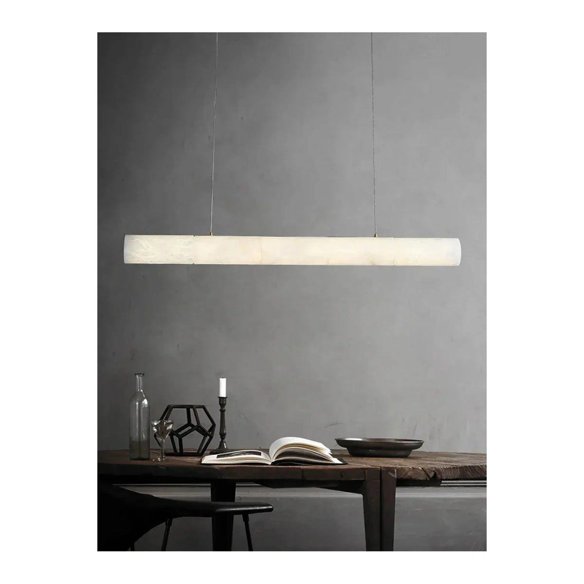 Linear Alabaster Bar Pendant Light by AUVIELIGHT