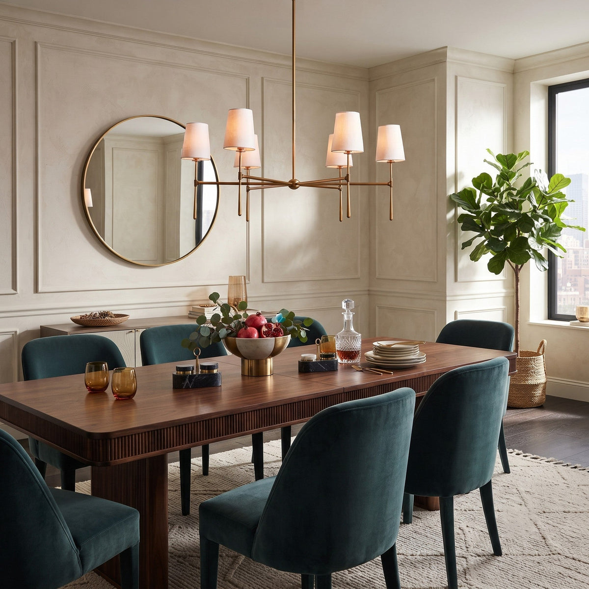 Linear Spoke Chandelier for Dining Room light fixture by AUVIELIGHT