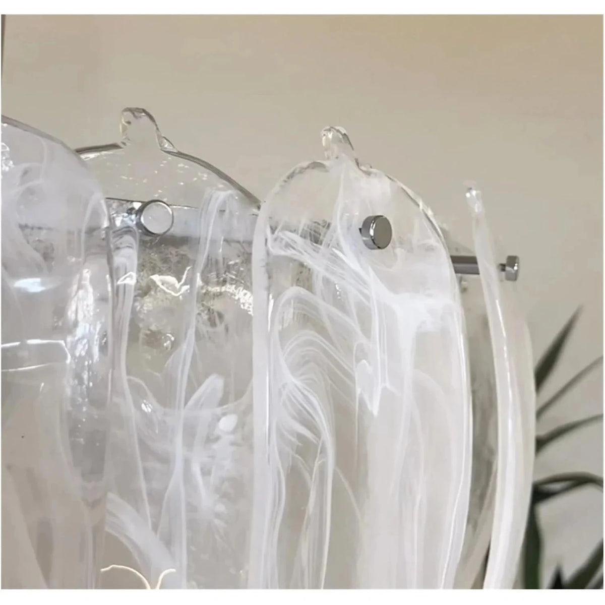 Lumina Glass Petal Chandelier light fixture by AUVIELIGHT